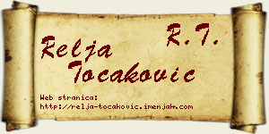 Relja Točaković vizit kartica